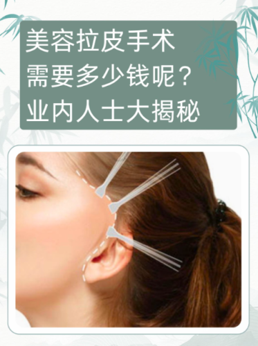臉部拉皮大約多少錢？掏心窩子的省錢防坑攻略